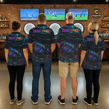 Load image into Gallery viewer, Personalized Ocean Blue Holographic Dartboard Womens Darts Shirt Custom Funny Shark Dart Team Jerseys NYN3203