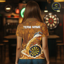 Load image into Gallery viewer, Cheer Beer Dartboard Women Dart Polo 1/4-Zip Shirt Custom Barley &amp; Hops Patten Dart Team Attire NYN3213