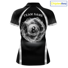 Load image into Gallery viewer, Black &amp; Silver Thunder Lightning White 8 Ball Billiard Jerseys For Men Custom Billiard Team Shirt NYN2834