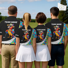 Load image into Gallery viewer, Mens Colorful Argyle Polo Golf Shirts Custom Parrots Golfer Summer Golf Team Attire For Golfers NYN3060