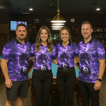 Load image into Gallery viewer, Dragon Thunder Purple Cue &amp; Pool 8 Ball Women Billiard Shirt Custom Billiard Polo &amp; 1/4-Zip Attire NYN2496