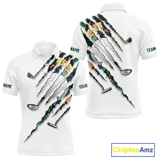 Cactus Pattern Golf Polo Shirt For Men Custom Cactus Golf Team Shirt, Golfer Gifts NYN2855