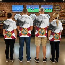 Load image into Gallery viewer, Personalized Florida Flag Black Splatter Dart 1/4-Zip Shirts For Women Custom Dart Team Jerseys NYN2713