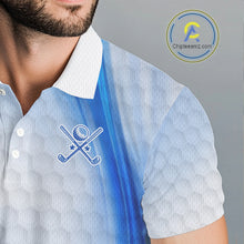 Load image into Gallery viewer, Personalized Blue-Light Twinkle Golf Polo Shirt For Men Custom White Pattern Golf Team Clothes NYN2871