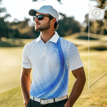 Load image into Gallery viewer, Personalized Blue-Light Twinkle Golf Polo Shirt For Men Custom White Pattern Golf Team Clothes NYN2871