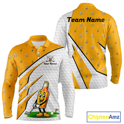 Funny Mens Golf Polo Team Shirt Personalized Cheer Beer Clothing Golf Tops For Golfers NYN3260