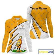 Load image into Gallery viewer, Funny Womens Golf Polo Team Shirt Personalized Cheer Beer Clothing Golf Tops For Golfers NYN3260