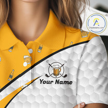 Load image into Gallery viewer, Funny Womens Golf Polo Team Shirt Personalized Cheer Beer Clothing Golf Tops For Golfers NYN3260