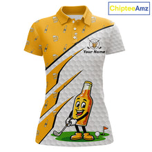 Load image into Gallery viewer, Funny Womens Golf Polo Team Shirt Personalized Cheer Beer Clothing Golf Tops For Golfers NYN3260