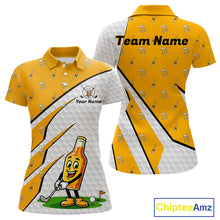 Load image into Gallery viewer, Funny Womens Golf Polo Team Shirt Personalized Cheer Beer Clothing Golf Tops For Golfers NYN3260