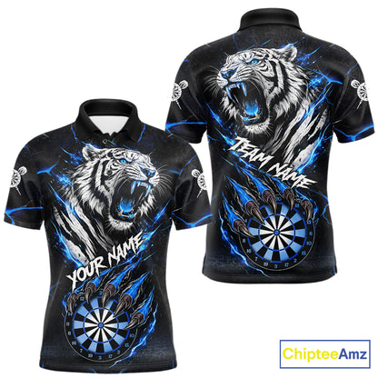 Custom Blue Claws Tiger Dart Shirts For Men Thunder Tiger Dart Team Shirt Darter Clothing Outfits NYN2887