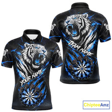 Load image into Gallery viewer, Custom Blue Claws Tiger Dart Shirts For Men Thunder Tiger Dart Team Shirt Darter Clothing Outfits NYN2887