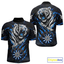 Load image into Gallery viewer, Custom Blue Claws Tiger Dart Shirts For Men Thunder Tiger Dart Team Shirt Darter Clothing Outfits NYN2887