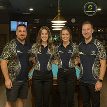 Load image into Gallery viewer, Personalized 8 Ball Pool Crown Men Billiard Shirts Gold And Silver Tribal Billiard Pool Jerseys NYN2894