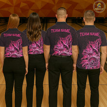 Load image into Gallery viewer, Pink Tribal Pattern Bowling Ball Jersey For Women Custom Tribal Team Shirts Bowling League NYN3571