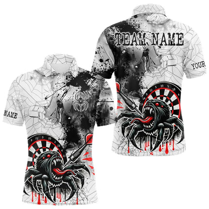 Personalized Dripping Black And Red Spider Dart Shirts For Men, Custom Dart Jerseys NYN0009