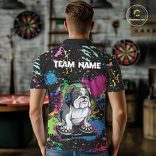Load image into Gallery viewer, Colorful Paint Funny Dj Music Bulldog Custom Men Darts Polo Shirts Dart League Jerseys NYN2257