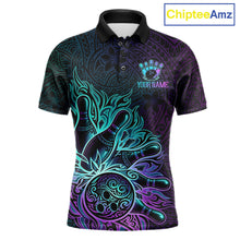 Load image into Gallery viewer, Blue &amp; Purple Tribal Pattern Bowling Ball Jersey For Men Custom Tribal Team Shirts Bowling League NYN2928