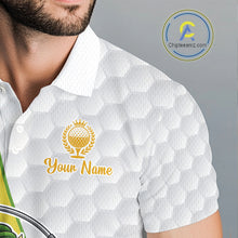 Load image into Gallery viewer, Funny Duck Golfer Polos Team Outfits Yellow And Green Golf Jerseys For Men, Best Mens Golf Shirts NYN3317