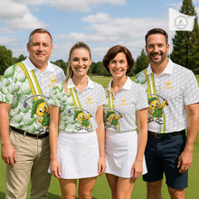 Load image into Gallery viewer, Funny Duck Golfer Polos Team Outfits Yellow And Green Golf Jerseys For Men, Best Mens Golf Shirts NYN3317