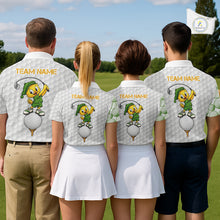 Load image into Gallery viewer, Funny Duck Golfer Polos Team Outfits Yellow And Green Golf Jerseys For Men, Best Mens Golf Shirts NYN3317