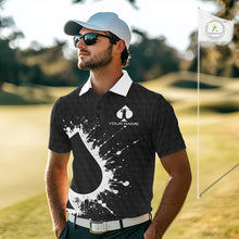 Load image into Gallery viewer, Poker Mens Golf Polo Shirt Custom Name Splatter Poker Golf Top For Team, Golfer Gift For Golfers NYN3325