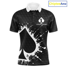 Load image into Gallery viewer, Poker splatter golf polo shirt for men custom name golf team apparel