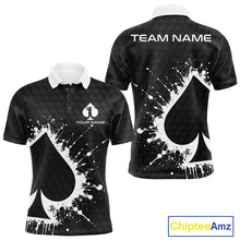 Load image into Gallery viewer, Poker splatter golf polo shirt for men custom name golf team apparel