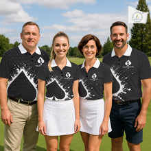 Load image into Gallery viewer, Poker Mens Golf Polo Shirt Custom Name Splatter Poker Golf Top For Team, Golfer Gift For Golfers NYN3325