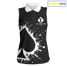 Load image into Gallery viewer, Poker splatter golf polo shirt for women custom name golf team apparel