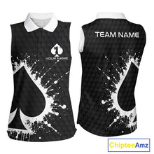 Load image into Gallery viewer, Poker splatter golf polo shirt for women custom name golf team apparel