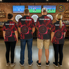 Load image into Gallery viewer, Red Broken Glass Dartboard Lightning Dart Shirt Custom Dart Jersey For Women, Gifts For Dart Players NYN3336