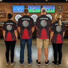 Load image into Gallery viewer, Personalized Blue Dartboard &amp; Arrow Darts Polo &amp; 1/4-Zip Shirt For Men Dart Team Jerseys NYN2945