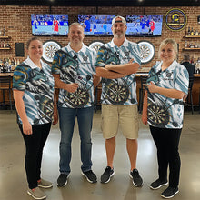 Load image into Gallery viewer, Personalized Cracked Darts Polo &amp; Quarter Zip Shirt Custom Funny Wolf Claws Darts Attire For Women NYN2950