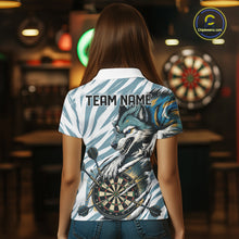 Load image into Gallery viewer, Personalized Cracked Darts Polo &amp; Quarter Zip Shirt Custom Funny Wolf Claws Darts Attire For Women NYN2950
