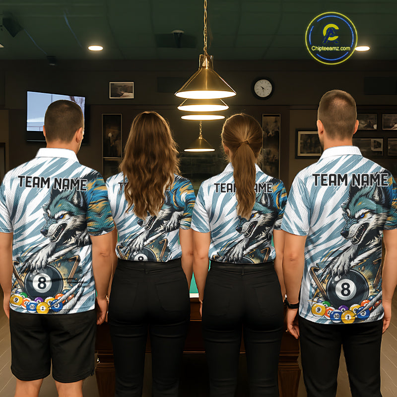 Personalized Wolf Claws 8 Ball Billiard Pool Shirt Custom Funny Billiard 3D Team Attire For Women NYN2951
