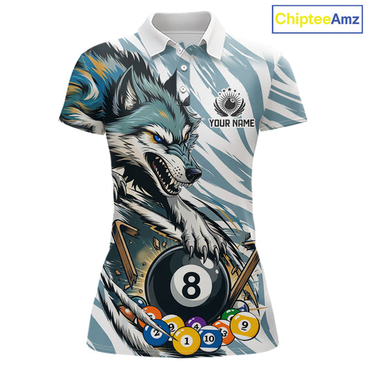 Personalized Wolf Claws 8 Ball Billiard Pool Shirt Custom Funny Billiard 3D Team Attire For Women NYN2951