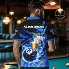 Load image into Gallery viewer, Thunder Lighting Blue 8 Ball Billiard Pool Shirt For Men Custom Funny Shark Billiard Team Appeal NYN2766