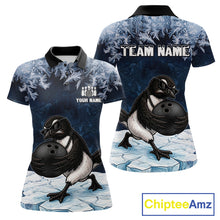 Load image into Gallery viewer, Funny Great Auk Icy Bowling Ball Shirts For Women Custom Snowflake Bowling Jersey, Gift For Bowlers NYN3172