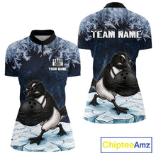 Load image into Gallery viewer, Funny Great Auk Icy Bowling Ball Shirts For Women Custom Snowflake Bowling Jersey, Gift For Bowlers NYN3172
