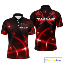 Load image into Gallery viewer, Lightning Dart Arrow Custom Red Darts Polo Shirt For Men - Darts Team Jersey NYN0719