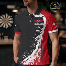 Load image into Gallery viewer, Fiery Rooster Fury Dart Arrow Men's Funny Darts Shirt - Custom Name For Darts Jersey NYN0477