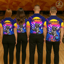 Load image into Gallery viewer, Funny raccoon bowling team shirts custom bowling jerseys for bowlers