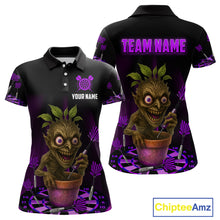 Load image into Gallery viewer, Plant Mage With Purple Darts Women's Funny Darts Shirt - Custom Name For Players NYN0511