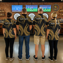 Load image into Gallery viewer, Black And Gold Tribal Human Play Dartboard Darts Polo Shirt Personalized Dart Jerseys For Men NYN2518