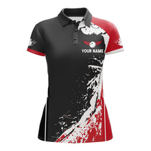 Load image into Gallery viewer, Personalized Funny Rooster Bowling Polo &amp; 1/4-Zip Shirts For Women Splatter Bowling Team Jersey NYN2725