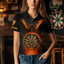 Load image into Gallery viewer, Women's US Flag Patriotic Darts Shirt Personalized Flame Eagle Dartboard Dart Team Jerseys NYN1129