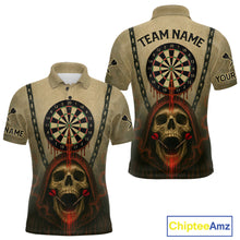 Load image into Gallery viewer, Custom Red Dripping Skull Halloween Dart Polo Shirt For Men Hallow&#39;s Eve Dart Team Jersey NYN1456
