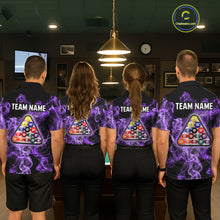 Load image into Gallery viewer, Personalized Purple Smokes 8 Ball Pool Billiard Shirt For Men Custom Billiard Rack Team Jersey NYN3143