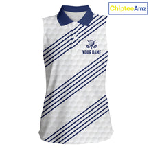 Load image into Gallery viewer, Patriotic American flag golf polo shirt for women blue America 250th golf apparel